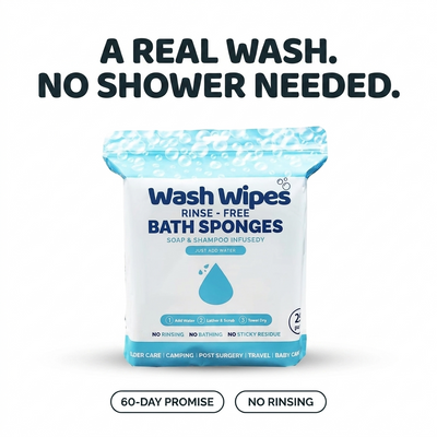WashWipes™ — The Anywhere Shower | No-Rinse Bathing Wipes