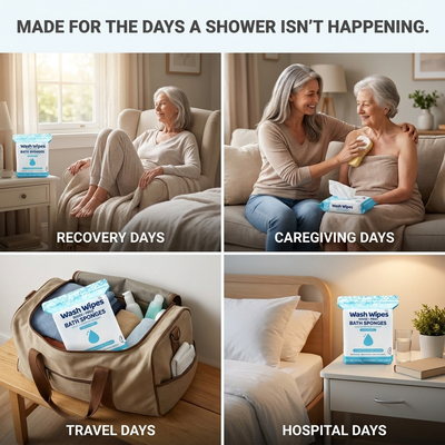 WashWipes™ — The Anywhere Shower | No-Rinse Bathing Wipes