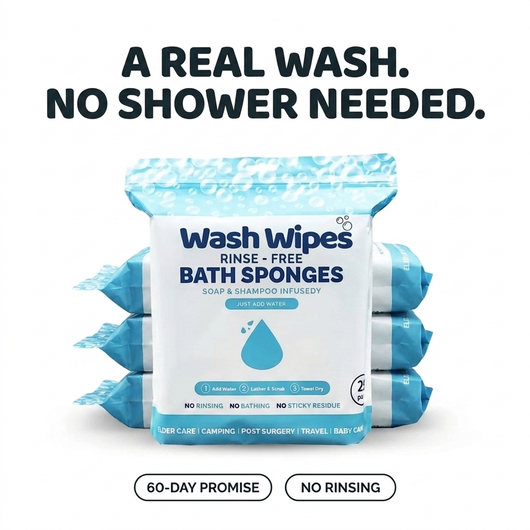 WashWipes™ — The Anywhere Shower | No-Rinse Bathing Wipes
