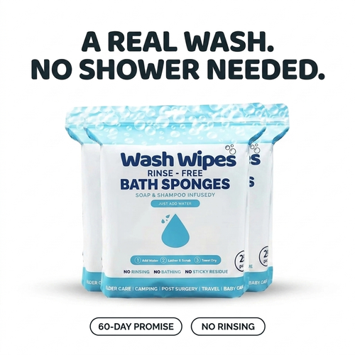WashWipes™ — The Anywhere Shower | No-Rinse Bathing Wipes